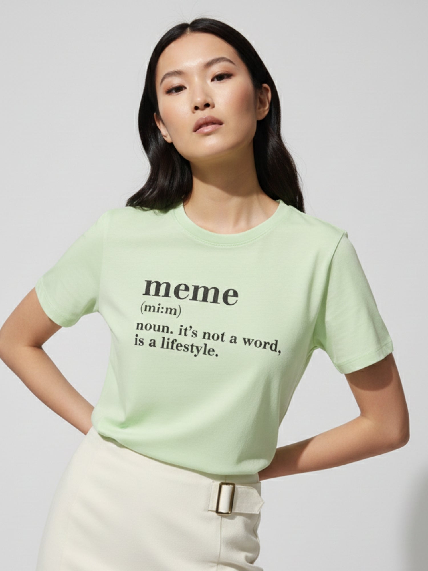 Lime Regular Fit Graphic Tshirt