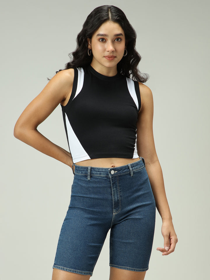 Black Dual Toned Tank