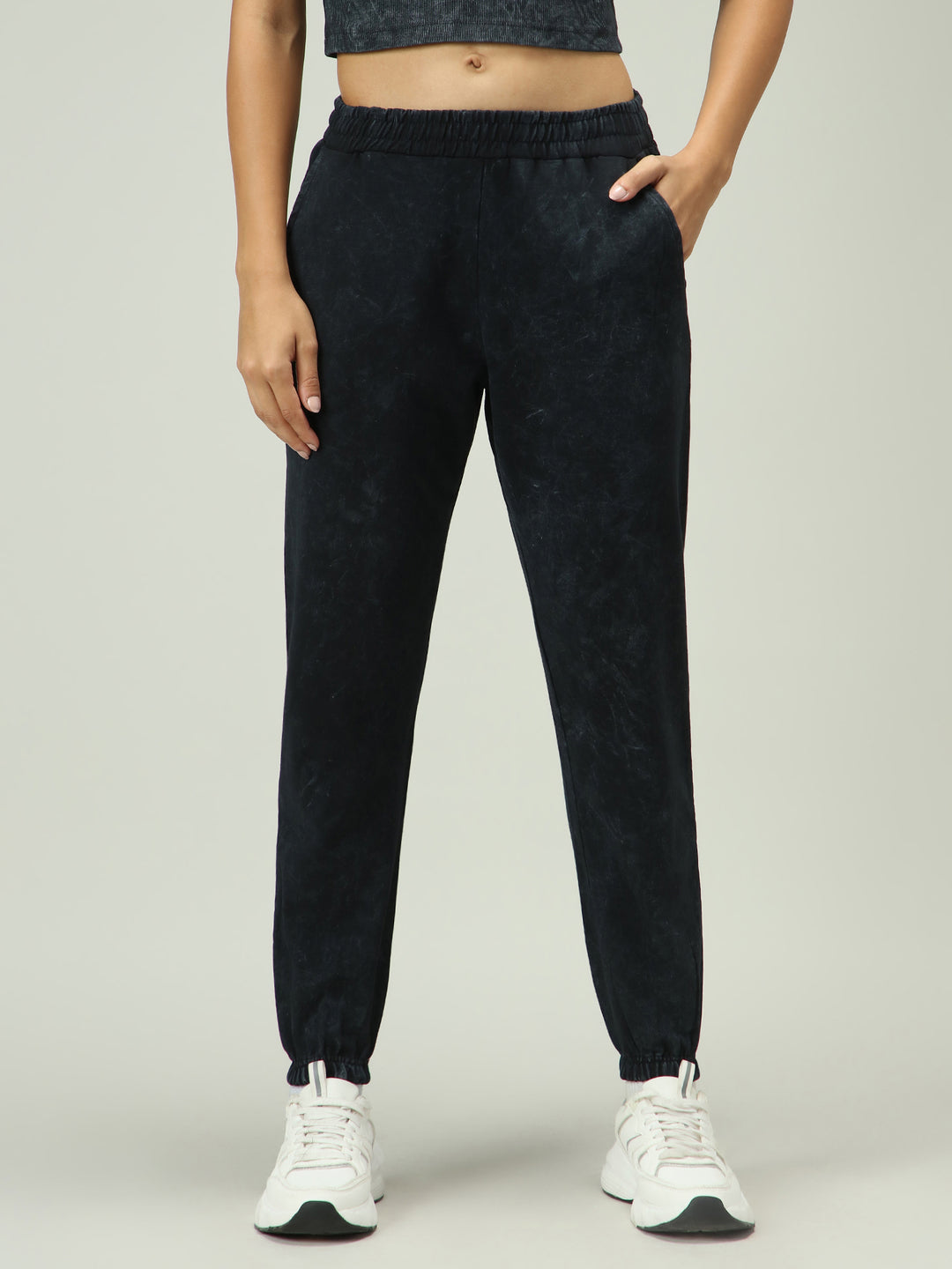 Grey Acid Wash Joggers