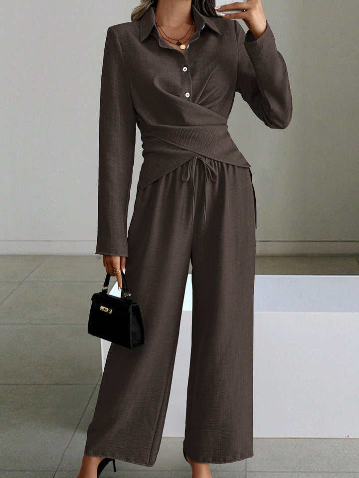 Grey Front Open Jumpsuit