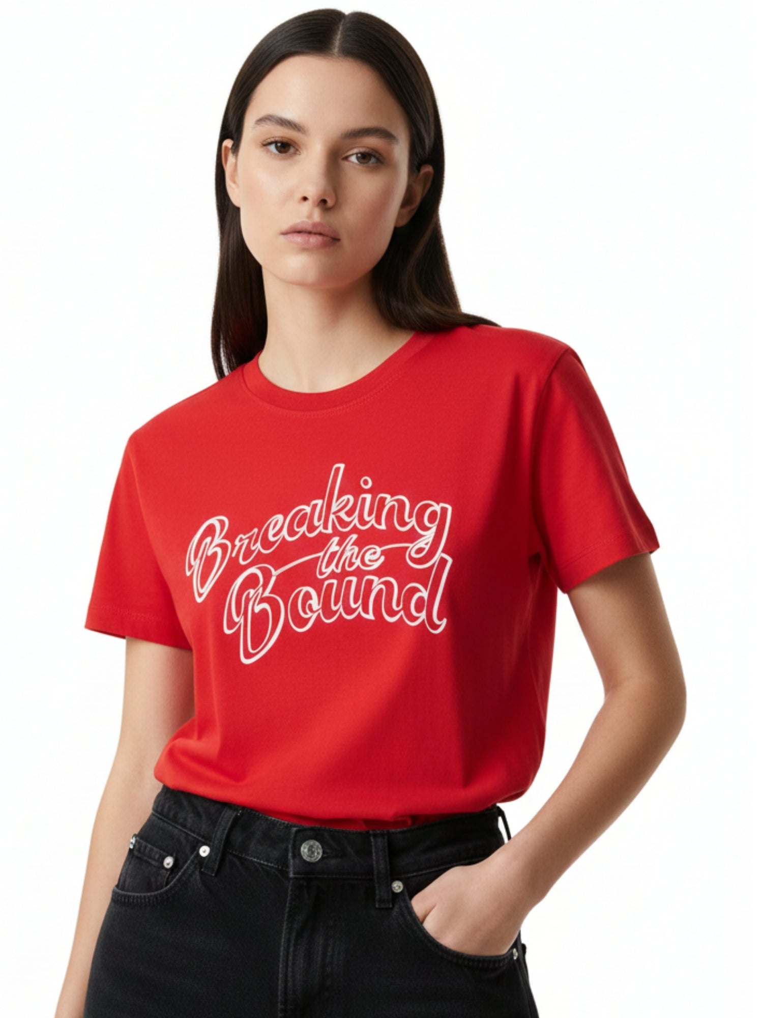 Red Short Sleeves Crew Neck T-Shirt