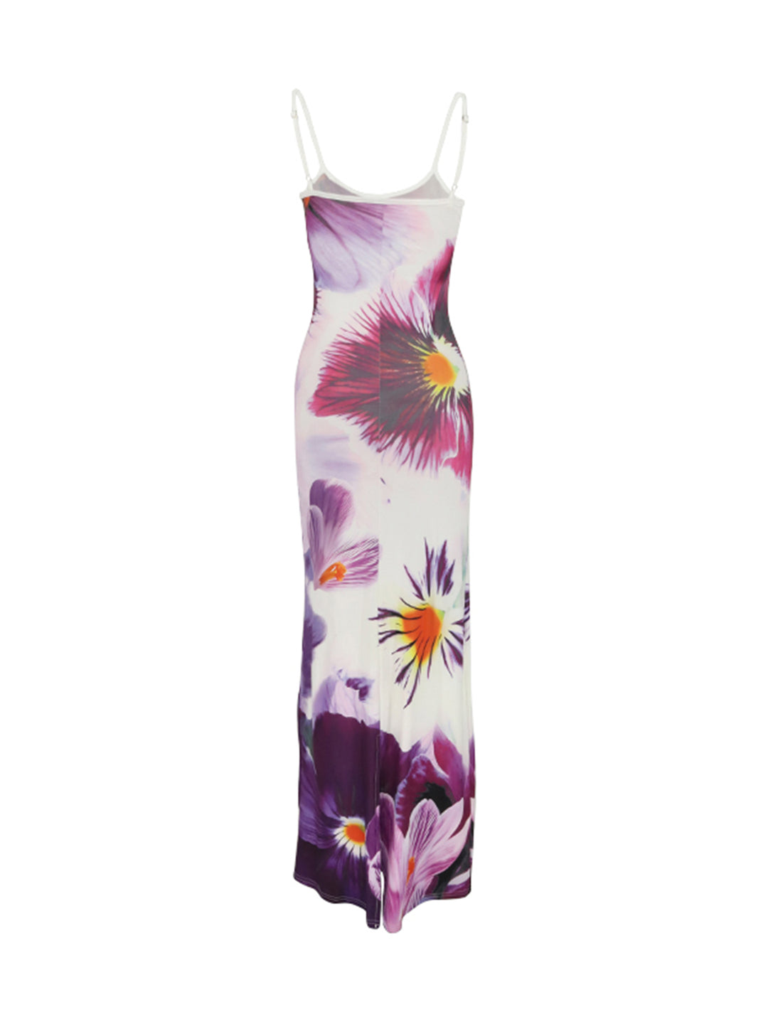 Purple Bold Floral Print Dress