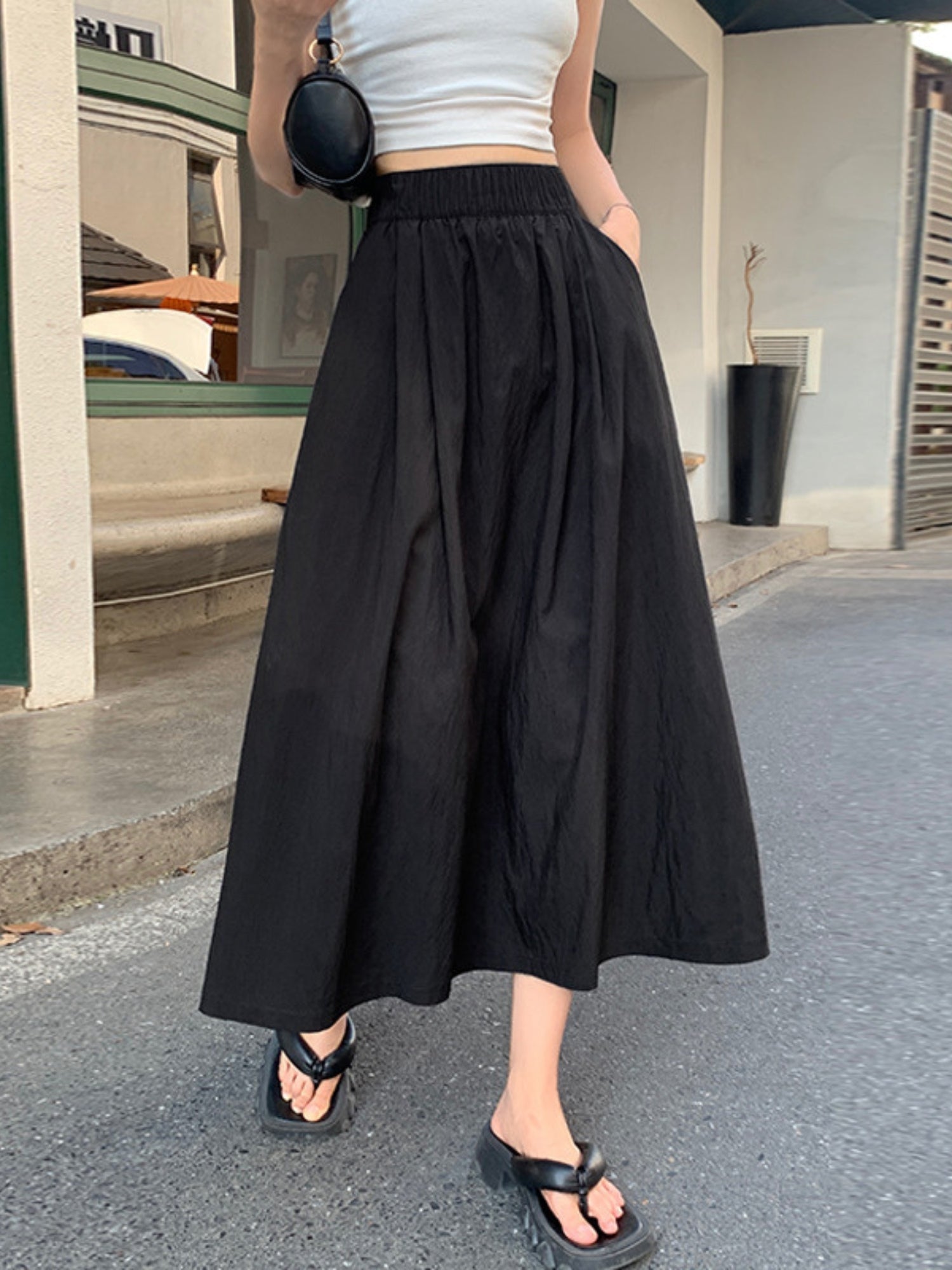 Black Flared Skirt