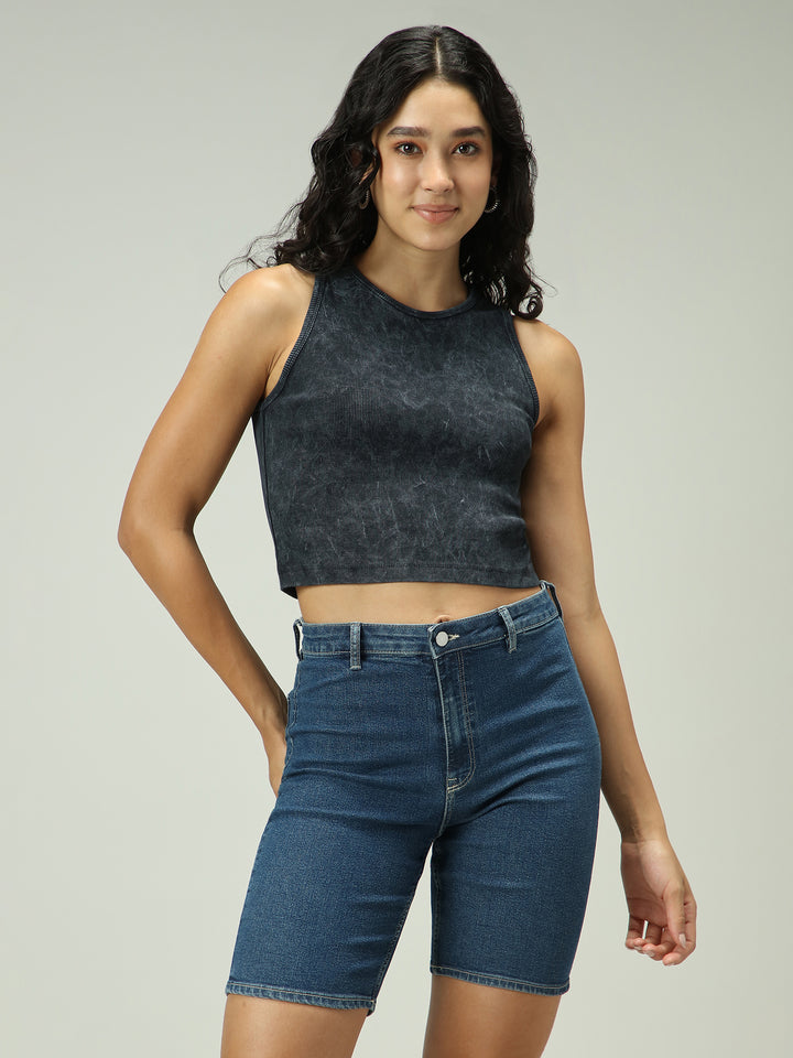 Grey Acid Wash Tank Top