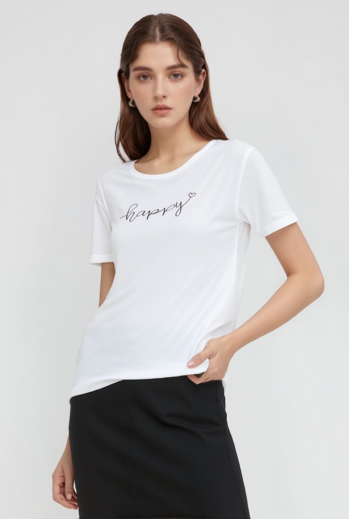 Regular White Graphic T-Shirt