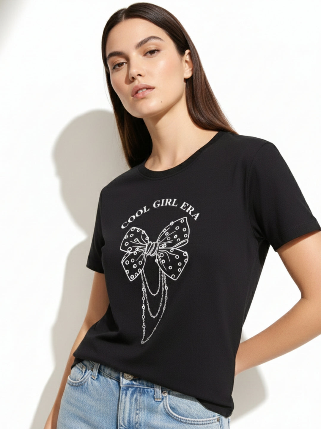 Black Short Sleeves Crew Neck T-Shirt