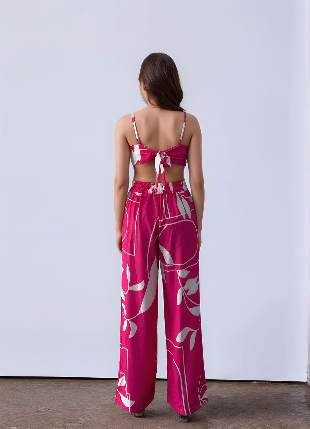 Pink Tropical Print Coord Set
