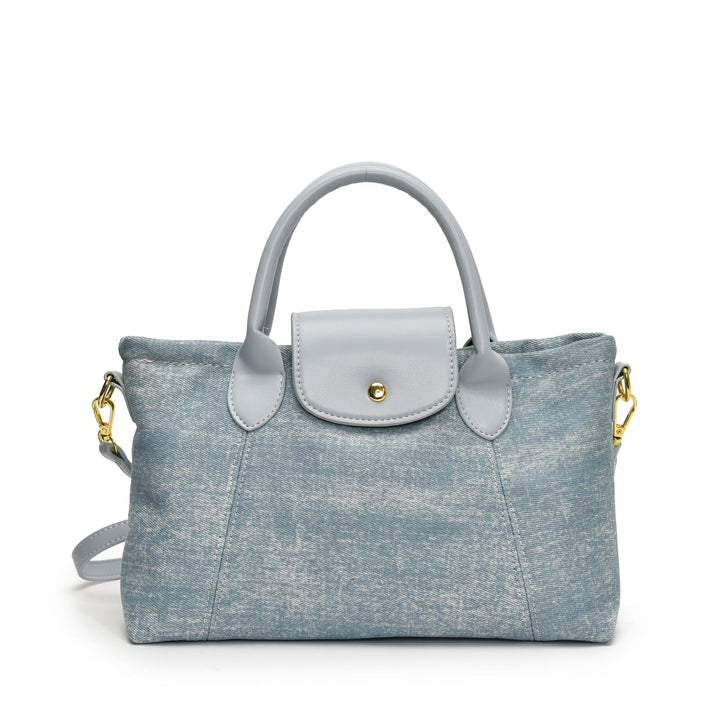 Blue Washed Canvas Hand Bag