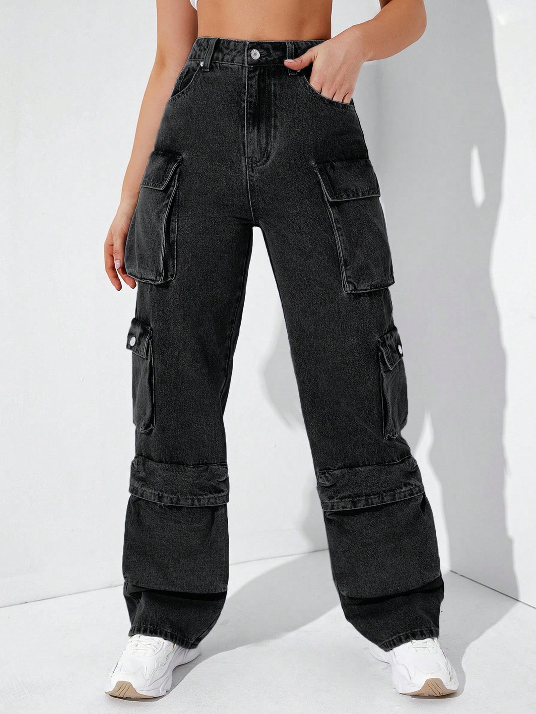 Black Washed Utilitarian Denims