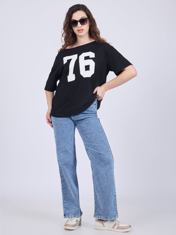 Black Graphic Oversized T-Shirt
