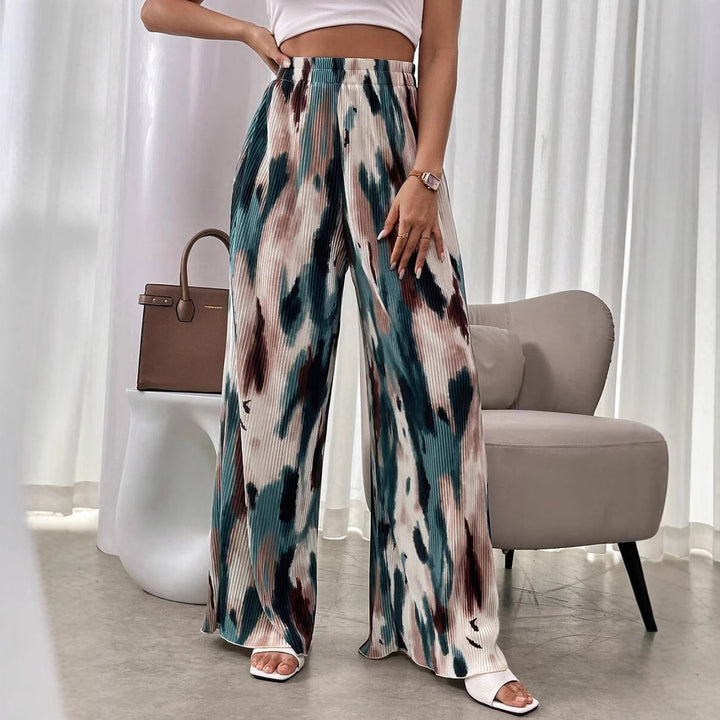 Multi Printed Pleated Pants