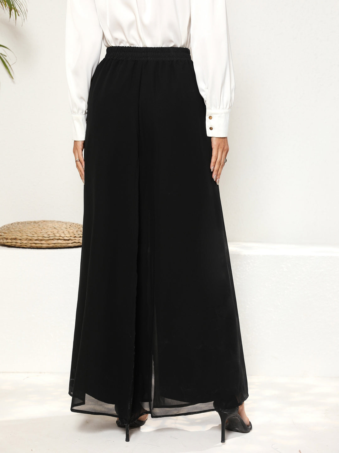 Black Layered Look Skirt