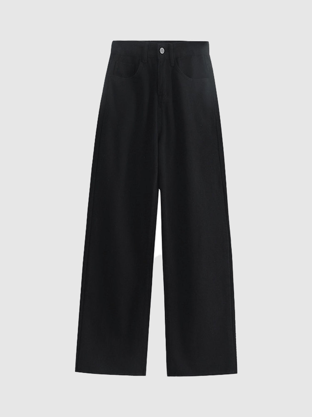 Black Coloured Dark Basic Wide Leg Jeans