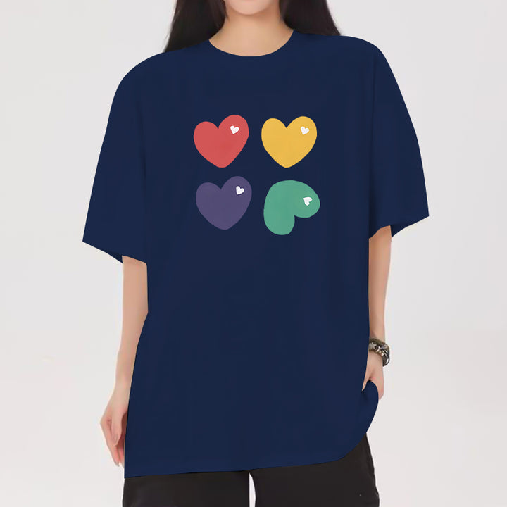 Navy Blue Chest Print Graphic Tshirt