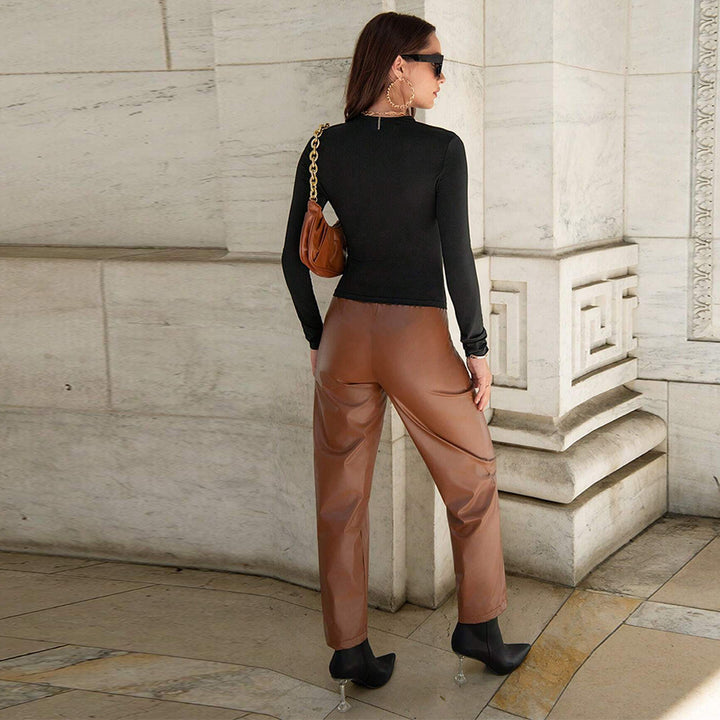 Black Mid Cut Out Fitted Top