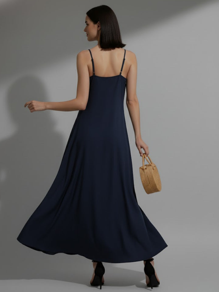 Black Bold Printed Vacation Dress