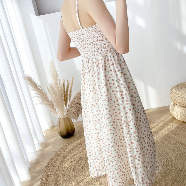 Multi Bust Ruched Slip A-Line Dress