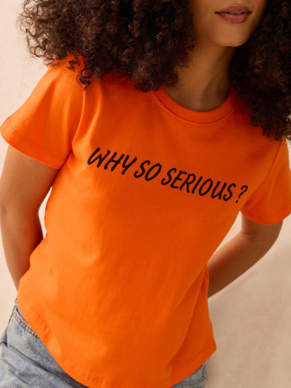 Orange Regular Fit Graphic Tshirt