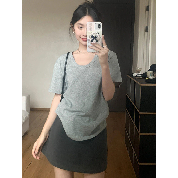 Grey Round Neck Tshirt