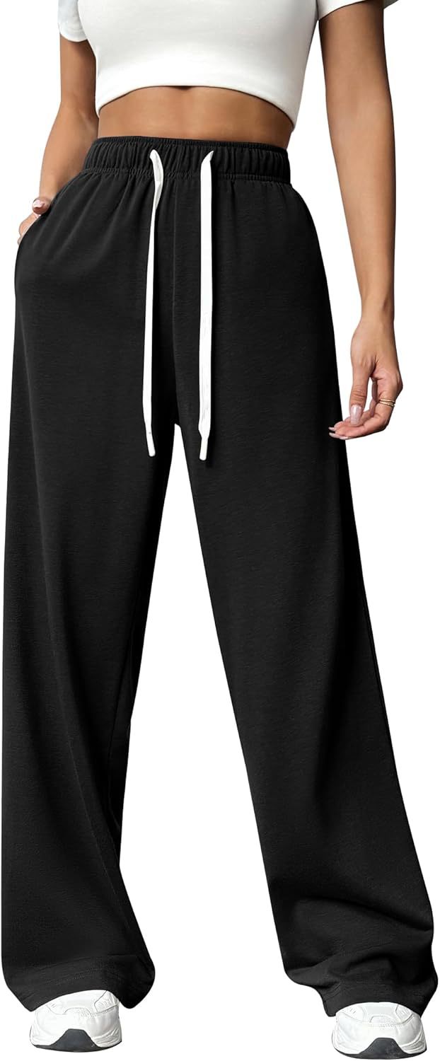 Black Waist Tie Up Sweatpant