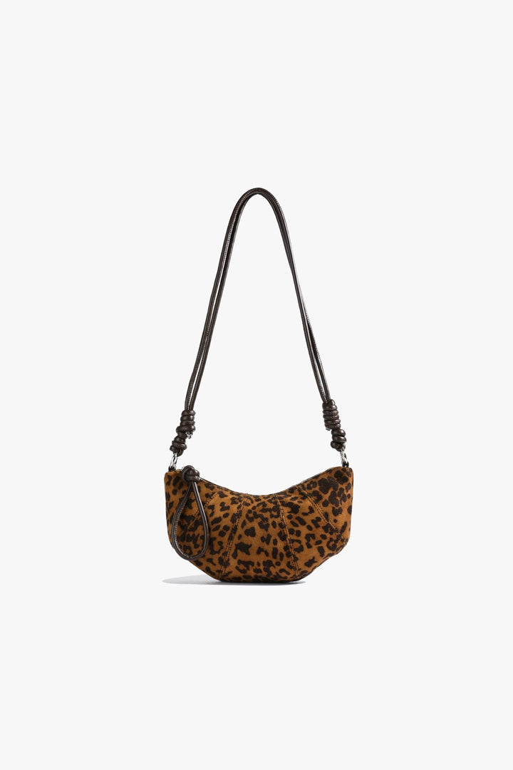 Brown Leopard Print Zipper Bag