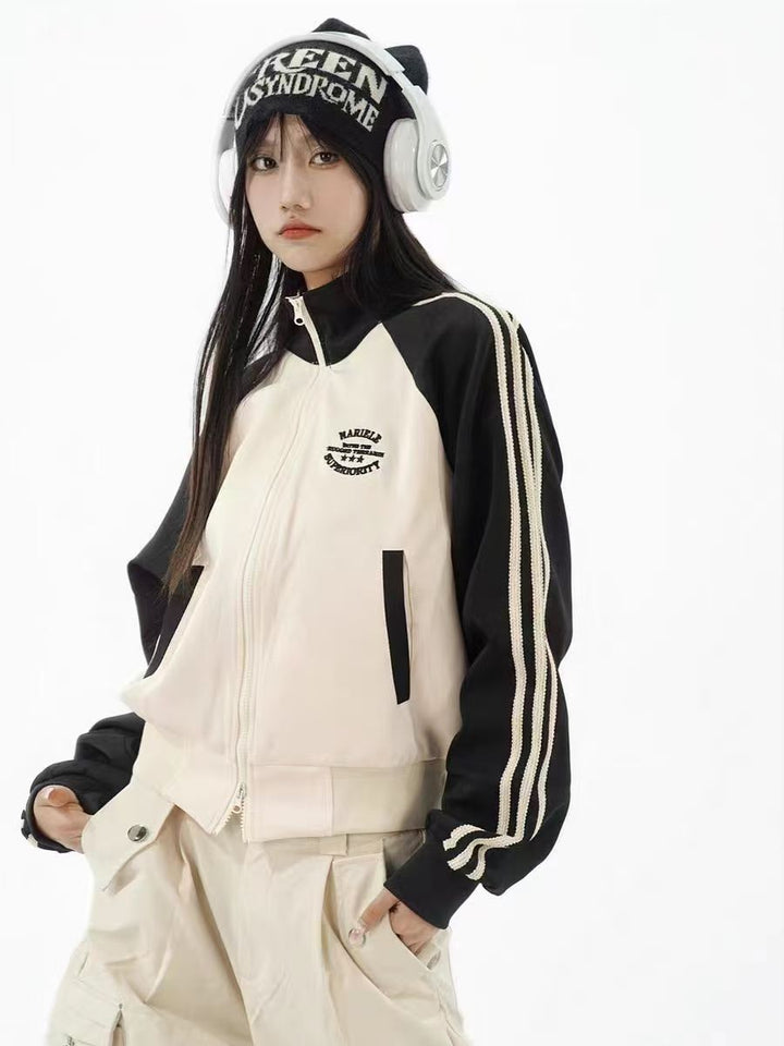 White Front Zipped Sweatshirt