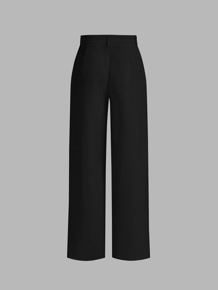 Black Trousers With Front Pockets
