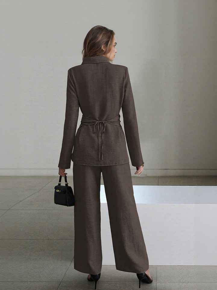 Grey Front Open Jumpsuit