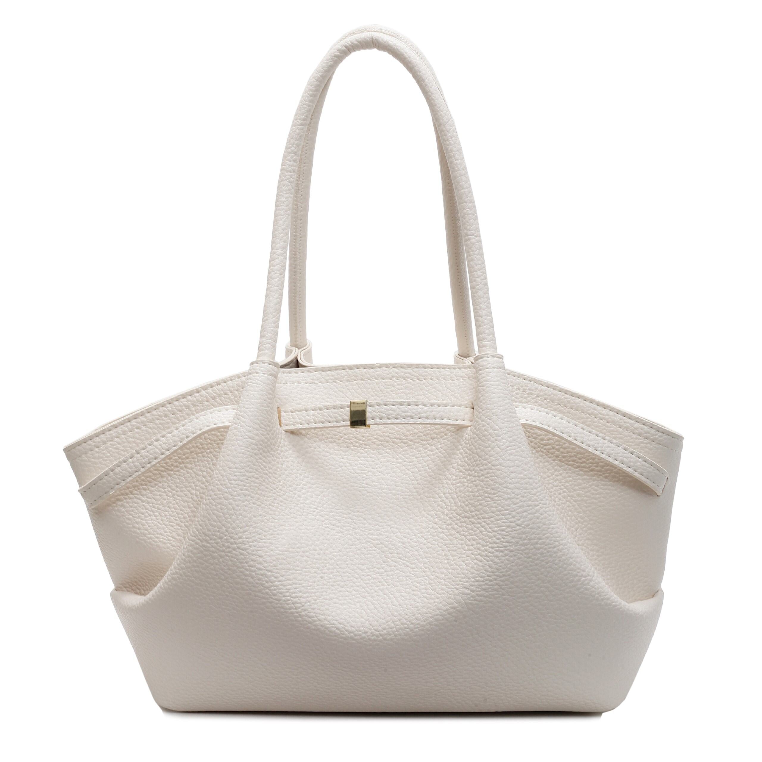 White Curveline Shoulder Bag