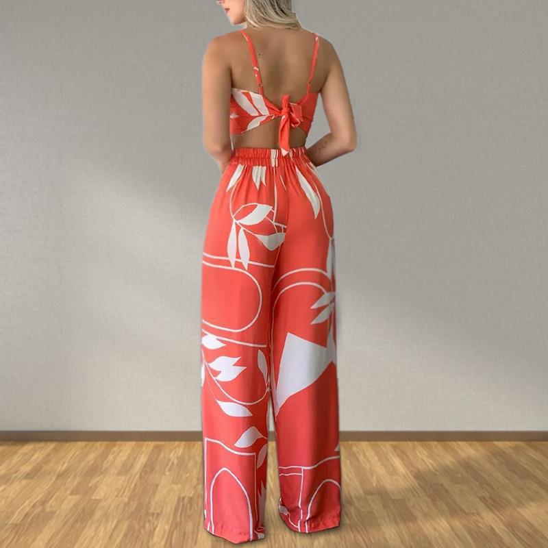 Orange Tropical Print Coord Set