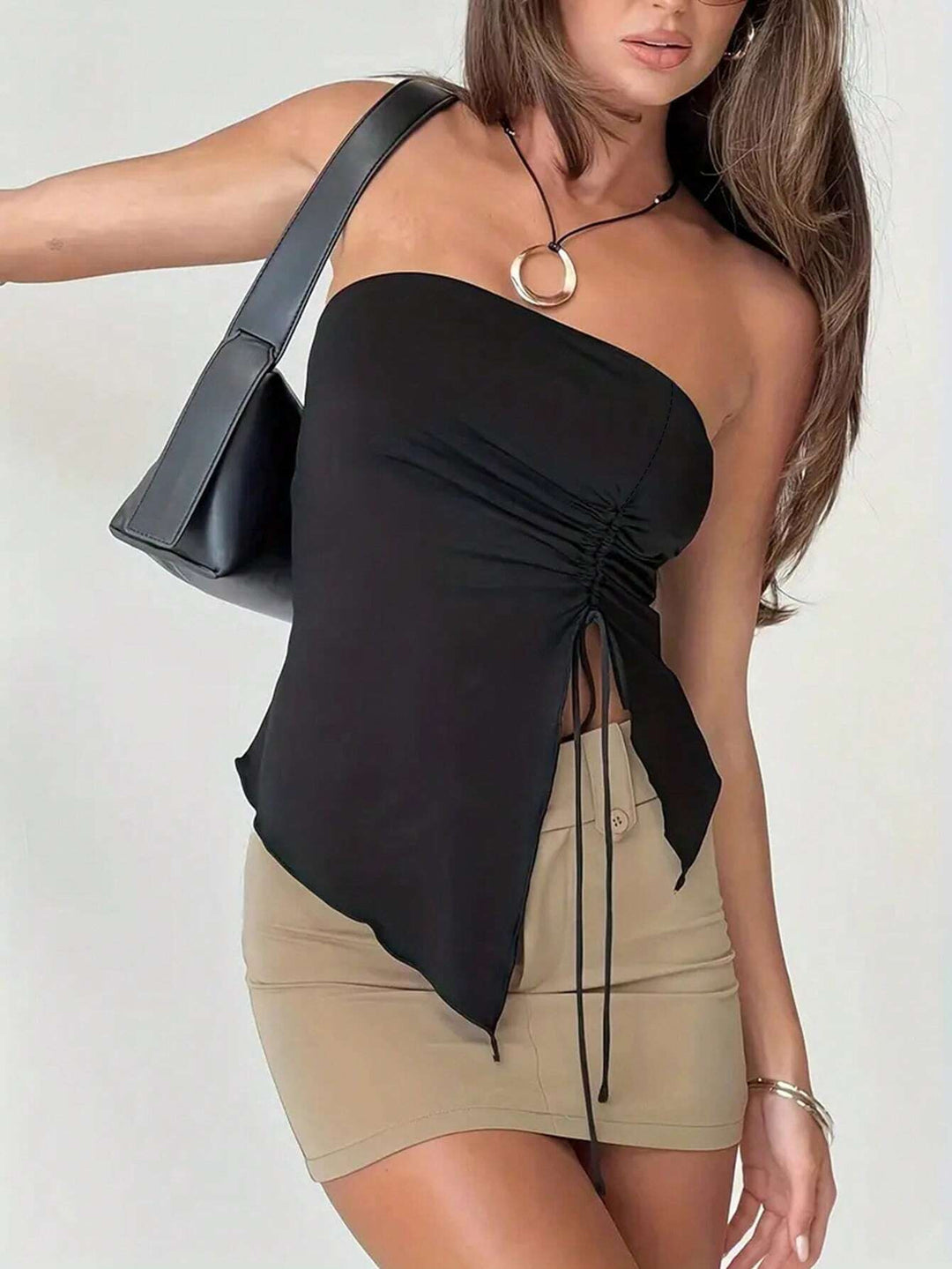 Black Tube Knit Top
