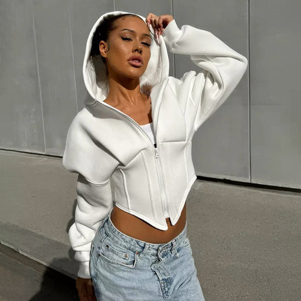 トップス SETUPEXE LACE BUTTON HOODIE TOP WHITE Anatomie | Tops | Anatomie White Bette Lace Zip Up Hoodie