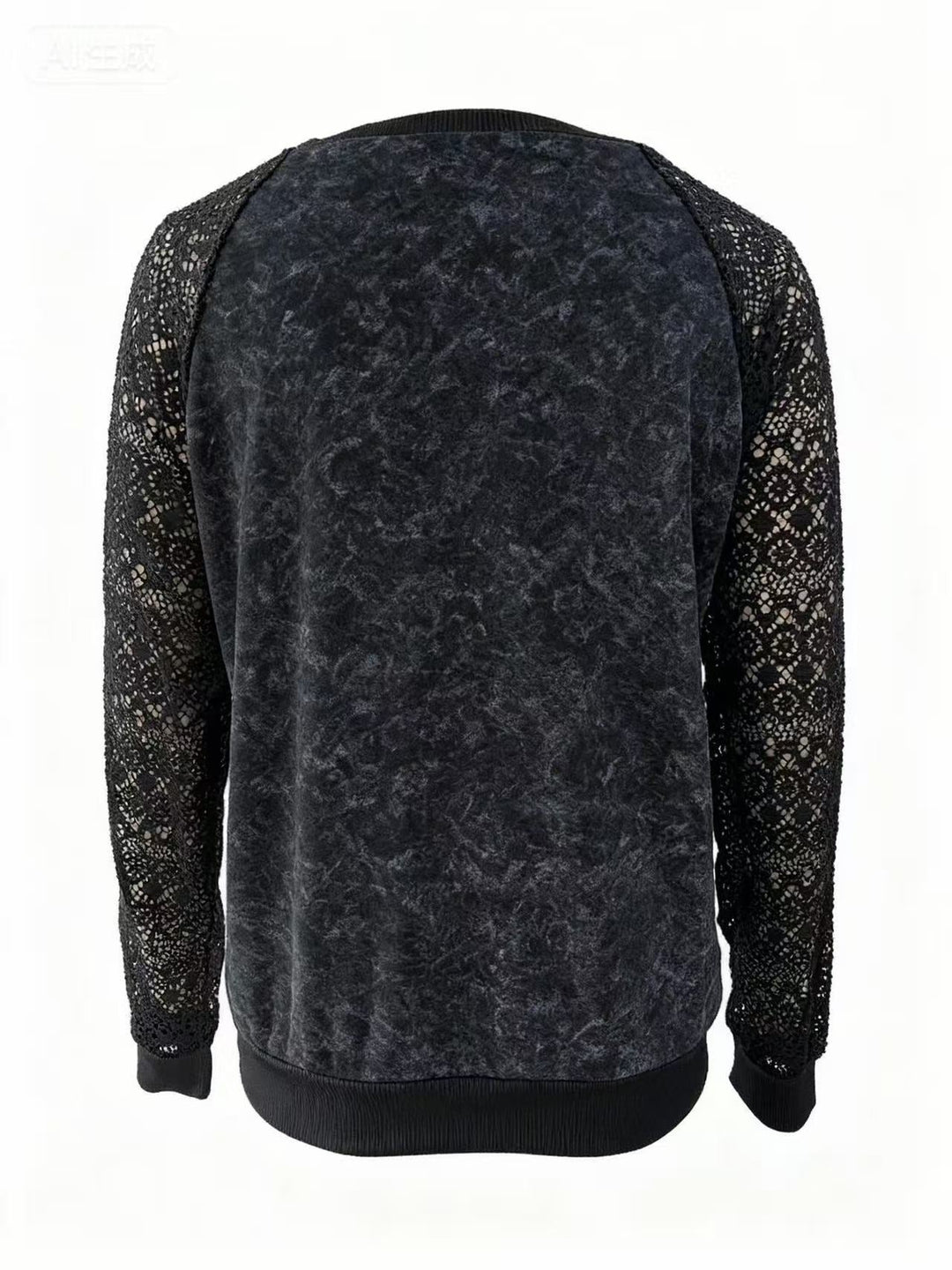 Black Full Sleeve Round Neck Top