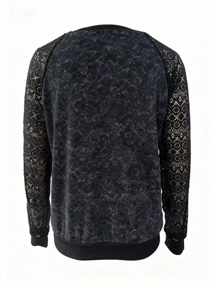 Black Full Sleeve Round Neck Top