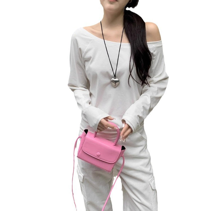 White Broad Shoulder Full Sleeves Top