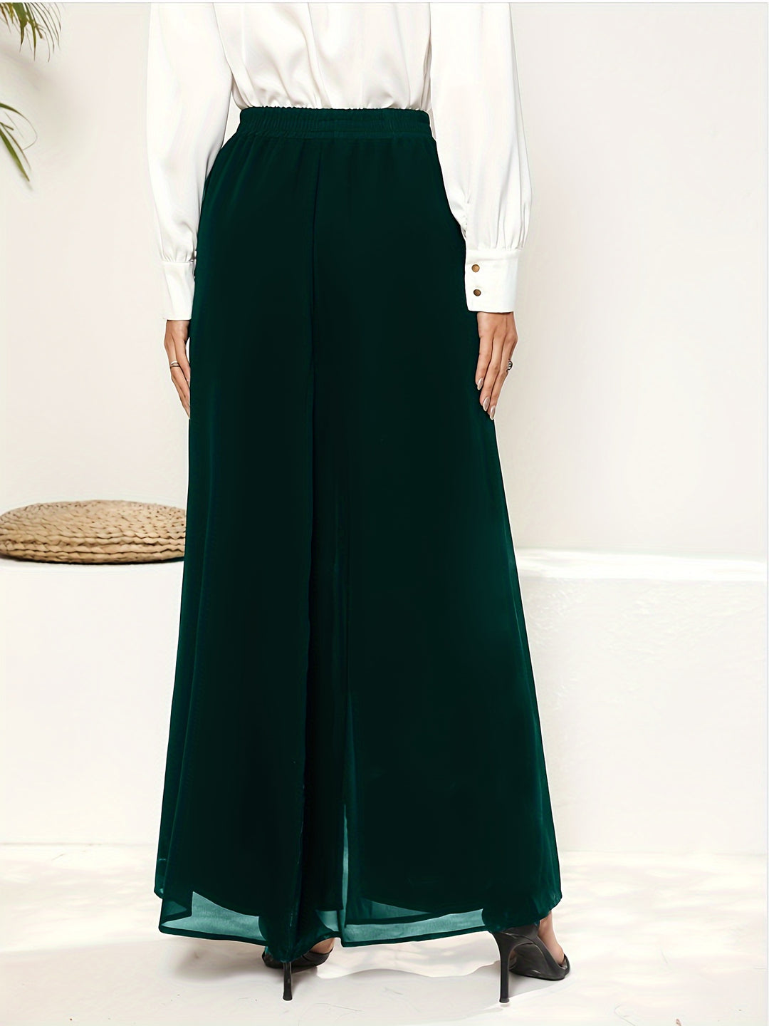 Green Layered Look Skirt