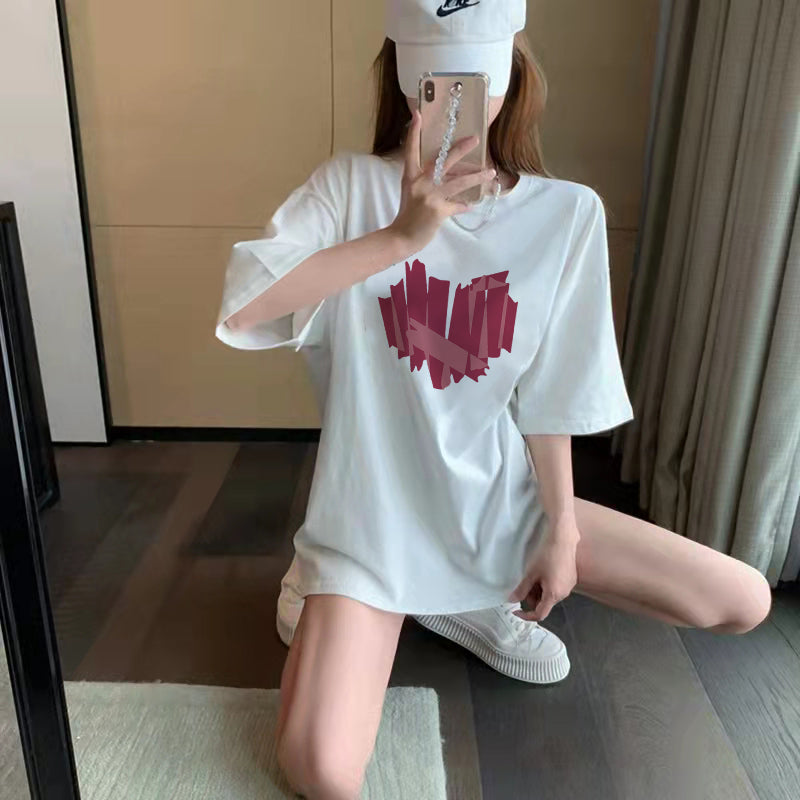 White Chest Print Graphic Tshirt