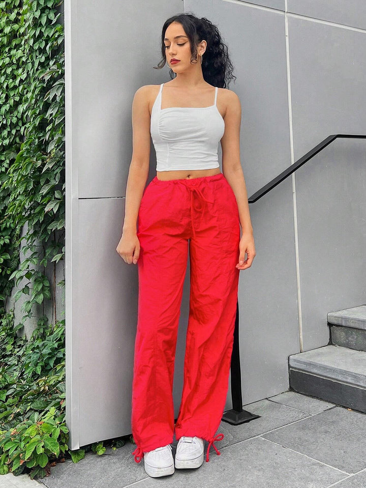 White Asymmetric Neckline Camisole