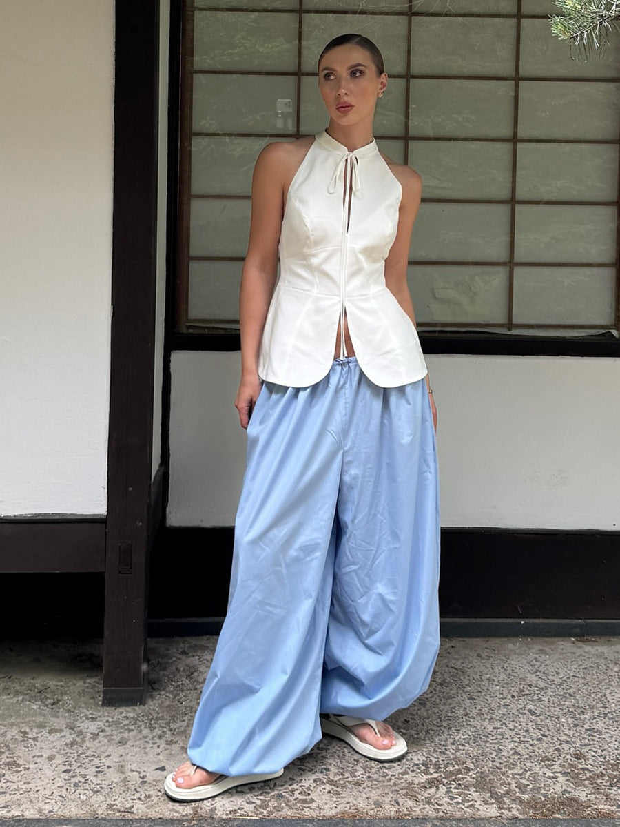 Light Blue Ultra Baggy Fit Trousers