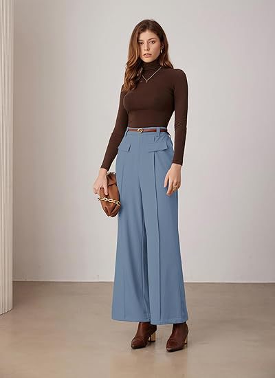 Blue Straight Fit Trouser