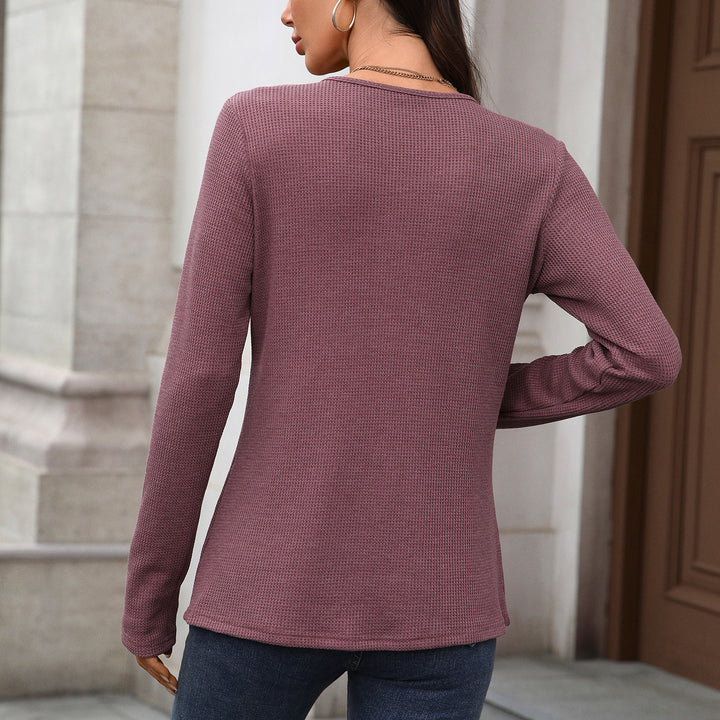 Mauve Full Sleeve Buttoned Top