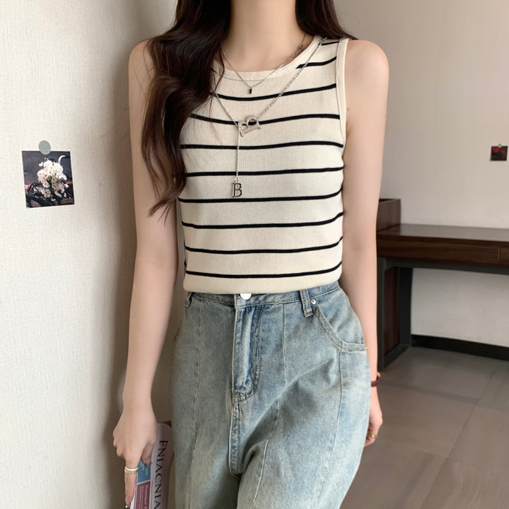 Cream Stripes Top