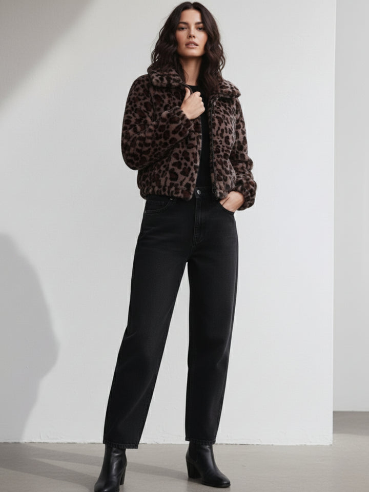 Brown Full Sleeve Printed Jacket