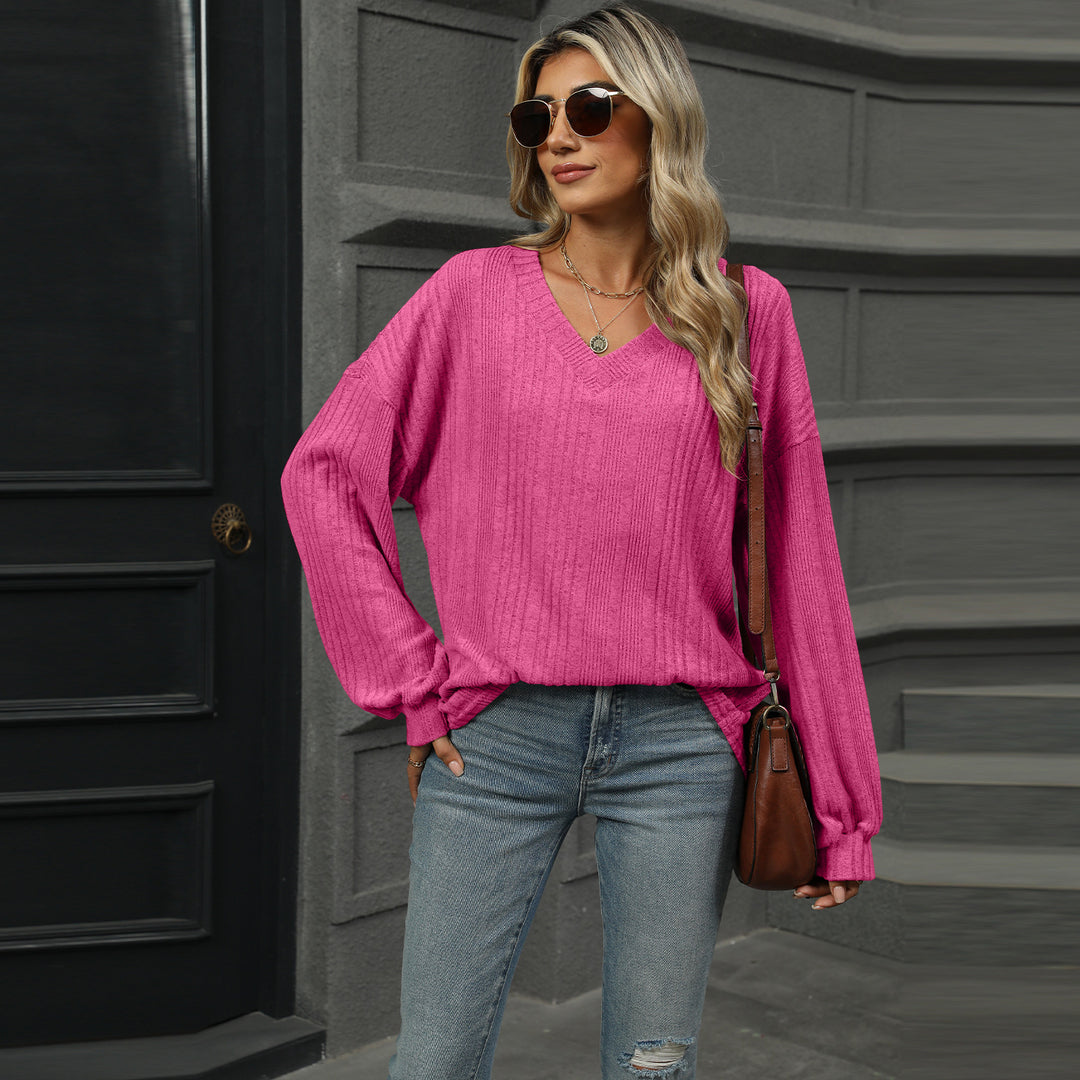 Pink Bishop Sleeve Solid Relaxed Top