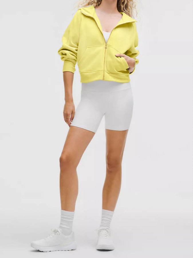Yellow Full Sleeve Front Zip Jacket