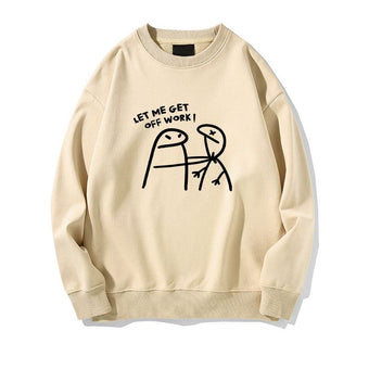 Cream Quirky Printed Sweatshirt