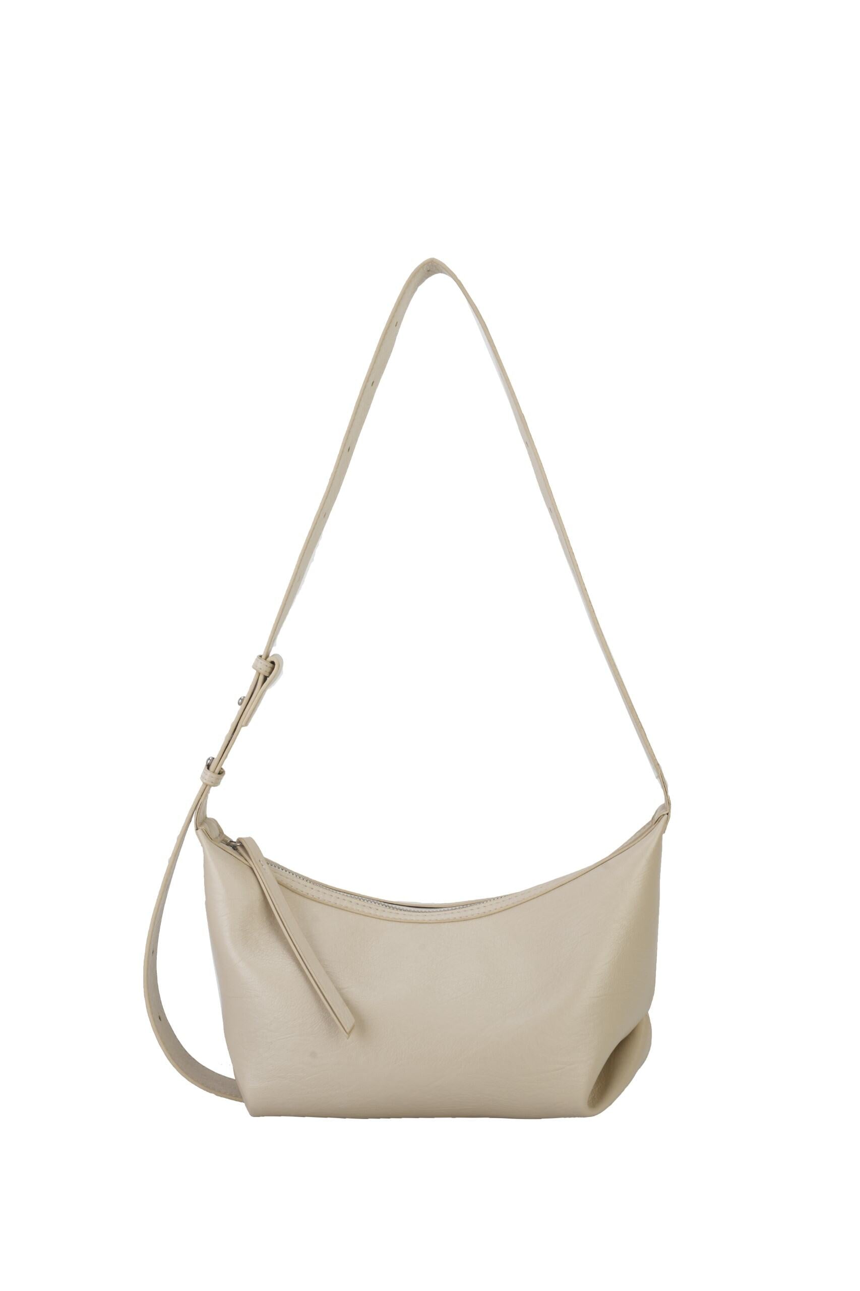 White Solid Hobo Bag