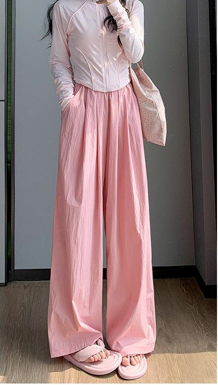 Pink Baggy Fit Elasticated Pants