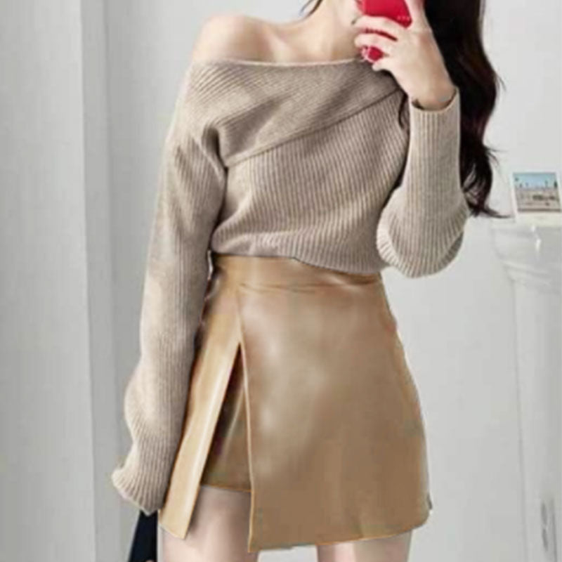 Brown Wrap Skort