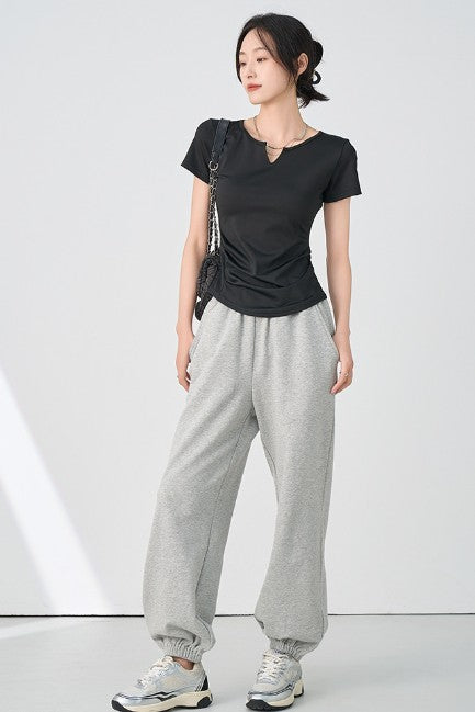 Black V-Neck Regular Fit T-Shirt